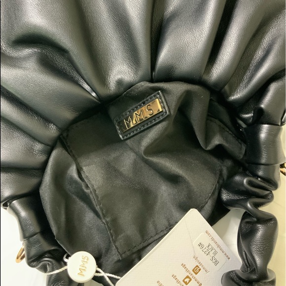 Black Ruched Mini Handbag NWT - Picture 6 of 9